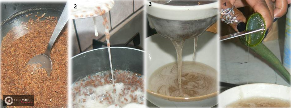 Etapes de fabrication du gel de lin